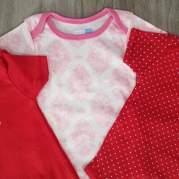 NEW Vitamins Baby Girl 6 months 3 bodysuits - Picture 3 of 6